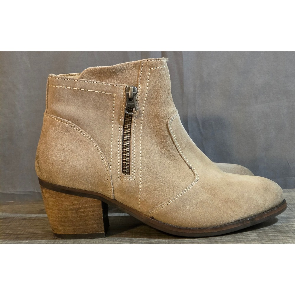 Earth West Ralston Ankle Boots Womens Size 7.5 Wide Dark Taupe